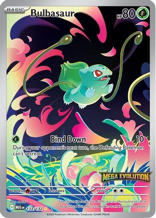 Bulbasaur - 133/132 (Mega Evolution Stamped) 133 - Miscellaneous Cards & Products Holofoil