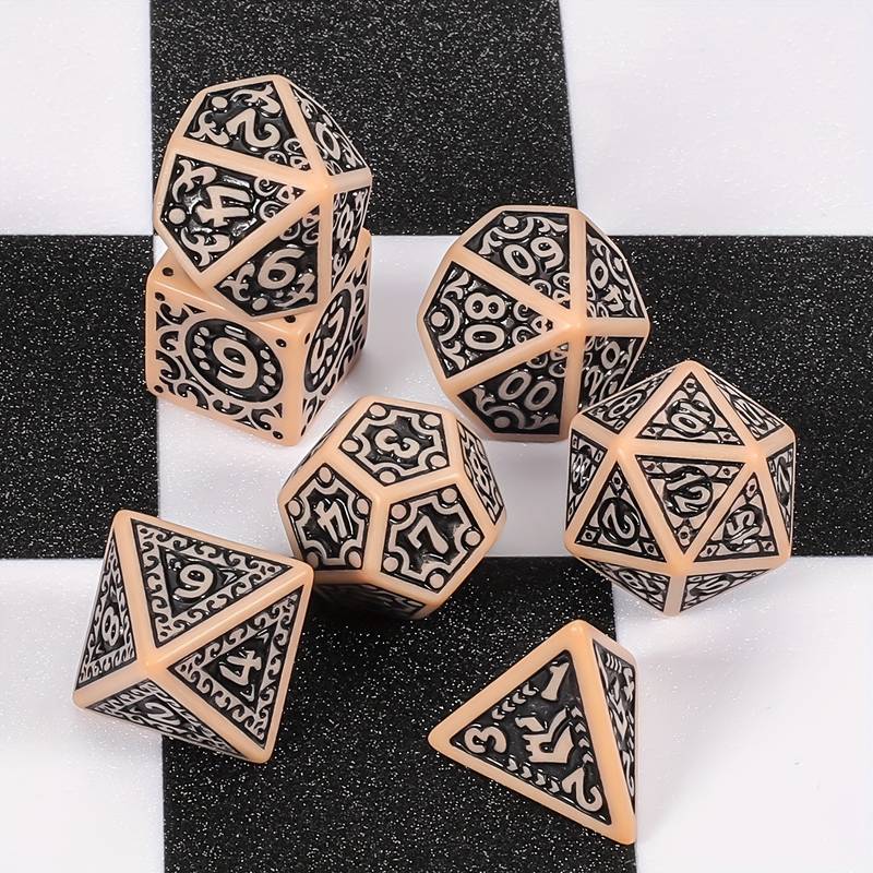 7-Piece Premium Solid DND Dice Set