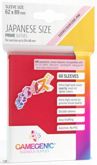 Gamegenic Prime Japanese Sized Sleeves - Red