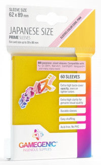 Gamegenic Prime Japanese Sized Sleeves - Yellow