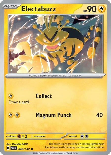ELECTABUZZ 46/142 Common Stellar Crown Pokemon Near Mint