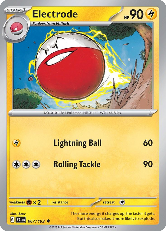 ELECTRODE 067/193 Uncommon Paldea Evolved Pokemon Near Mint
