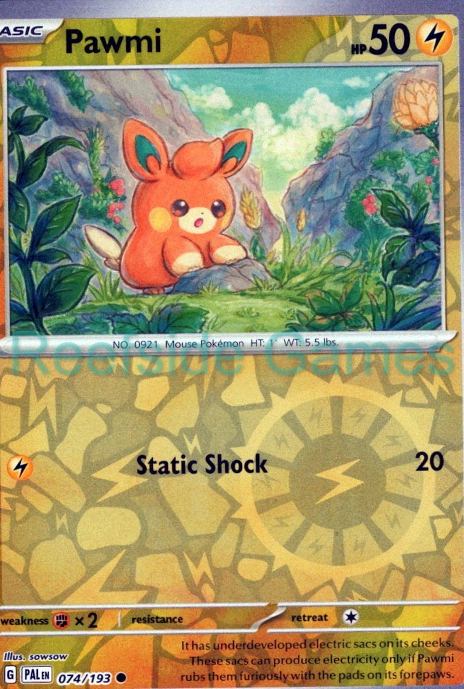 PAWMI 074/193 Common Paldea Evolved Pokemon Reverse Holo Near Mint