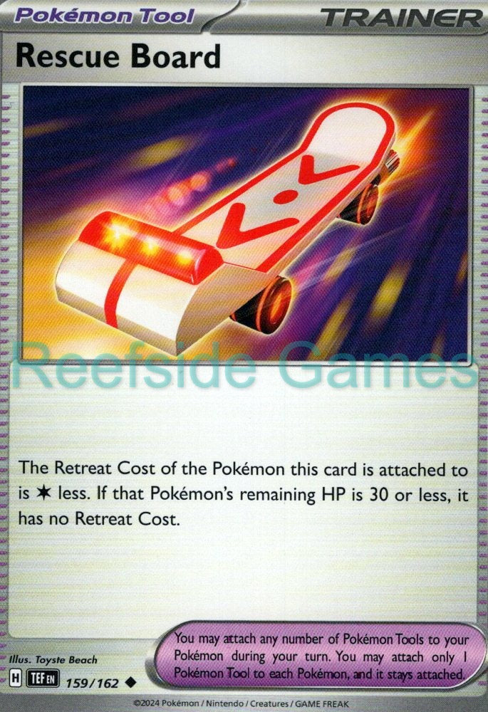RESCUE BOARD 159/162 Uncommon Temporal Forces Pokemon Near Mint