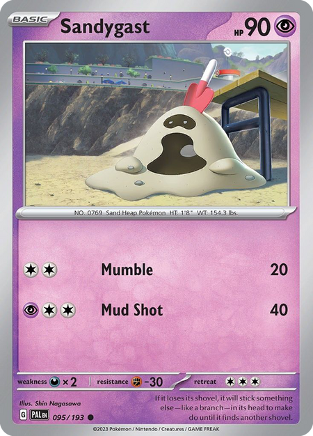 SANDYGAST 095/193 Common Paldea Evolved Pokemon Near Mint