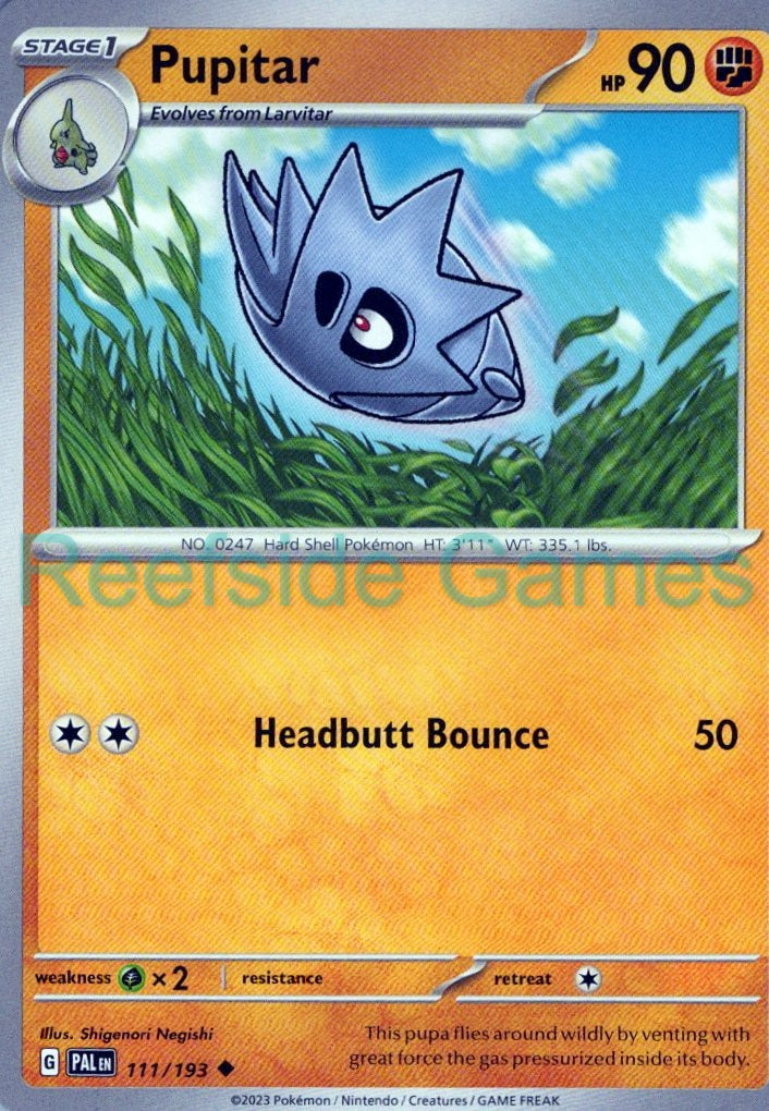 PUPITAR 111/193 Uncommon Paldea Evolved Pokemon Near Mint
