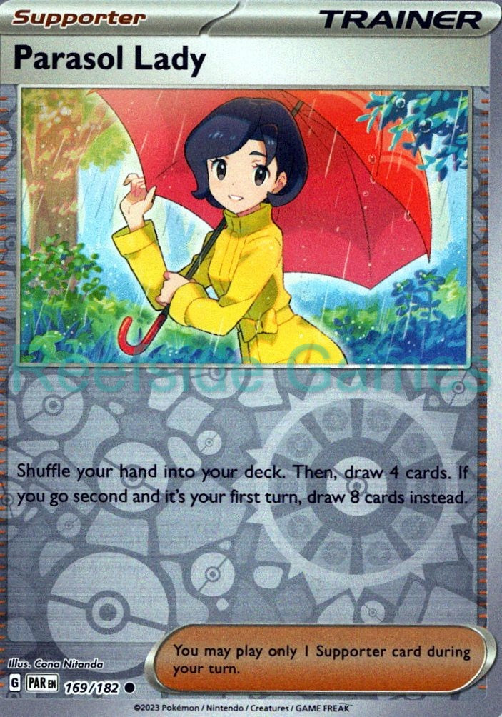 PARASOL LADY 169/182 Common Paradox Rift Pokemon Reverse Holo Near Mint