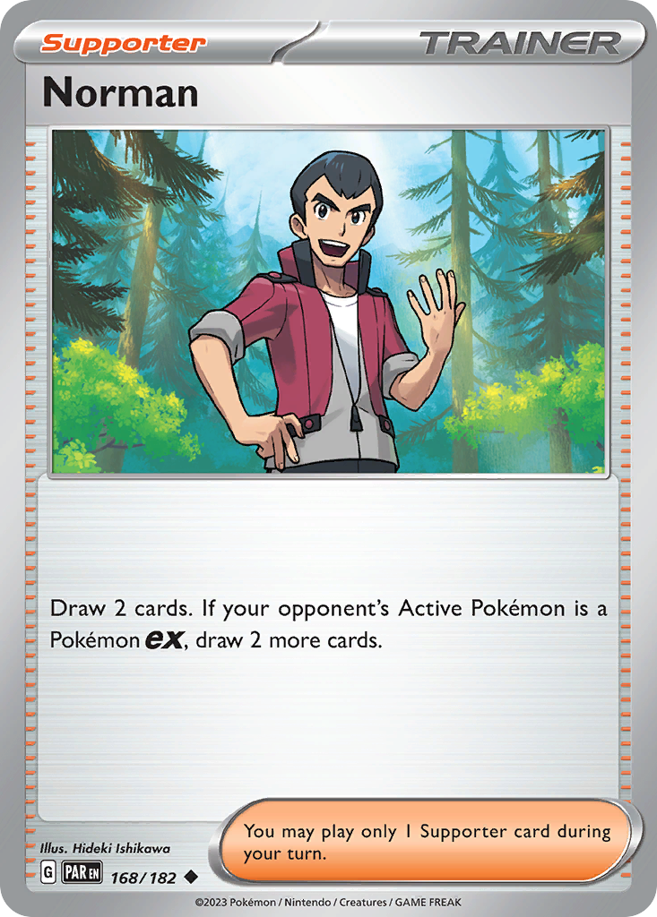 NORMAN 168/182 Uncommon Paradox Rift Pokemon Reverse Holo Near Mint