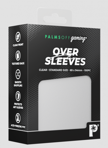 Palms Off Gaming - Premium Oversleeves - Standard Size - 100pc - CLEAR