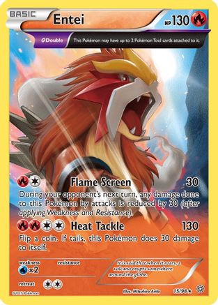 Entei (15) (15) 015  - Holofoil XY  Ancient Origins - Holo Rare