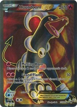 Houndoom EX (Full Art) 153  - Holofoil XY  BREAKthrough - Ultra Rare