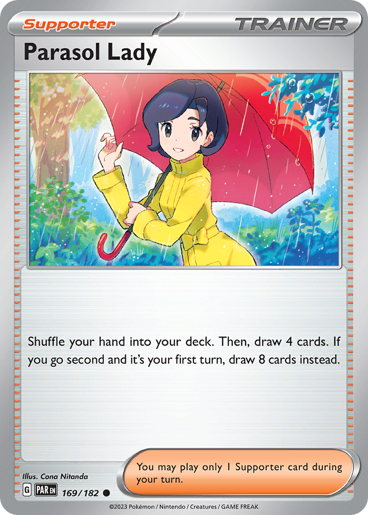 PARASOL LADY 169/182 Common Paradox Rift Pokemon Reverse Holo Near Mint