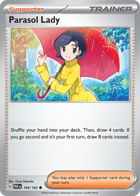 PARASOL LADY 169/182 Common Paradox Rift Pokemon Reverse Holo Near Mint