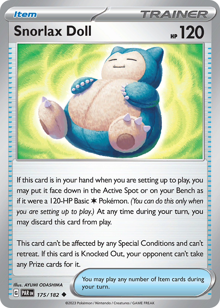 SNORLAX DOLL 175/182 Uncommon Paradox Rift Pokemon Near Mint
