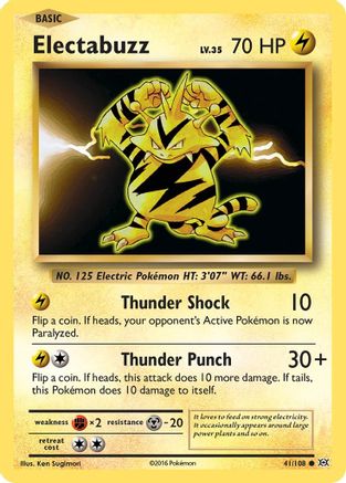 Electabuzz 041  - Reverse Holofoil XY  Evolutions - Common