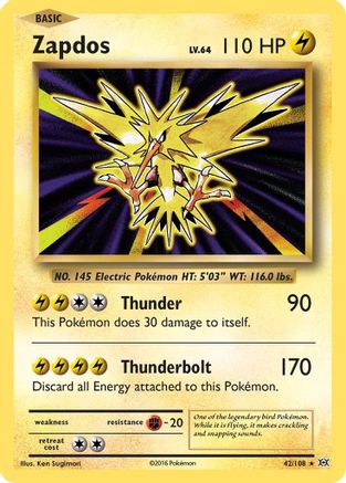 Zapdos 042  - Holofoil XY  Evolutions - Holo Rare
