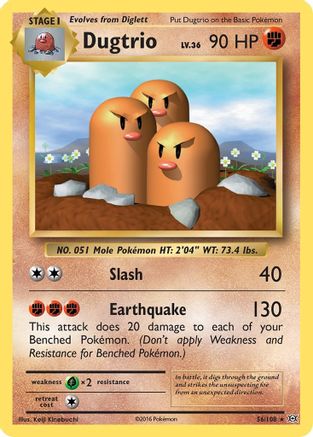 Dugtrio 056  XY  Evolutions - Rare
