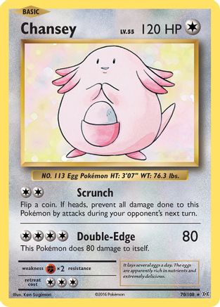 Chansey 070  - Reverse Holofoil XY  Evolutions - Holo Rare