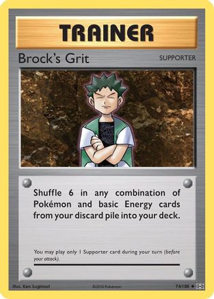 Brock's Grit 074  XY  Evolutions - Uncommon