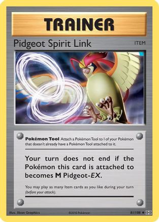 Pidgeot Spirit Link 081  - Reverse Holofoil XY  Evolutions - Uncommon