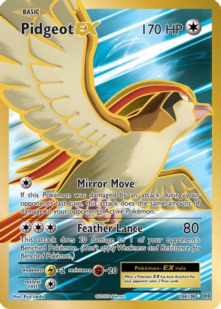 Pidgeot EX (Full Art) 104  - Holofoil XY  Evolutions - Ultra Rare