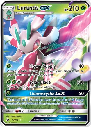 Lurantis GX 015  - Holofoil SM Base Set - Ultra Rare