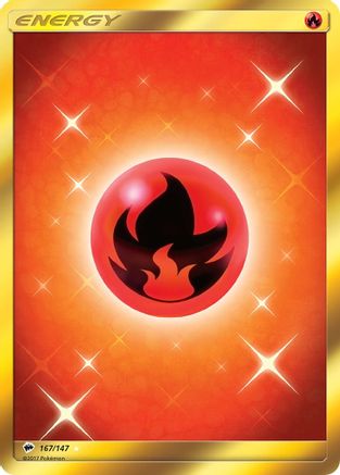 Fire Energy (Secret)/147  - Holofoil SM  Burning Shadows - Secret Rare