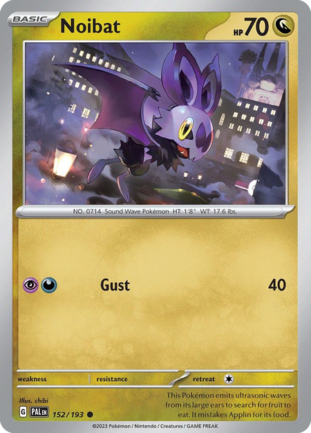 NOIBAT 152/193 Common Paldea Evolved Pokemon Near Mint