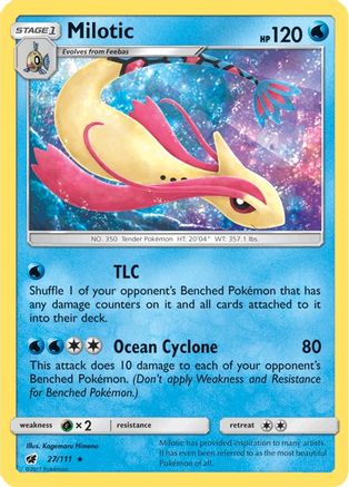 Milotic 027  - Holofoil SM  Crimson Invasion - Holo Rare