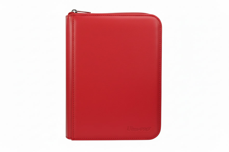 VIVID 4-Pocket Zippered PRO-Binder: Red