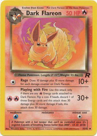 Dark Flareon 035  - Unlimited Team Rocket - Uncommon