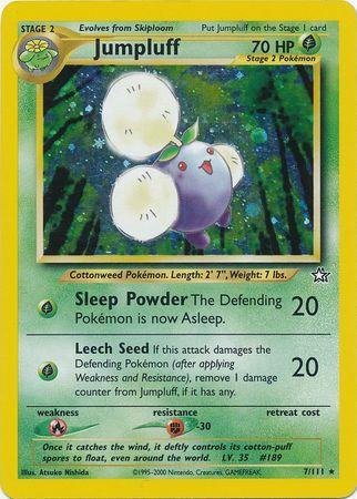 Jumpluff 007  - Unlimited Holofoil Neo Genesis - Holo Rare