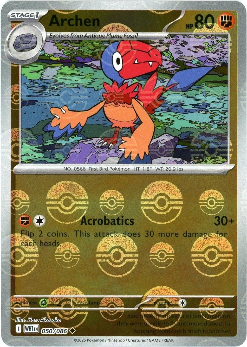 Archen 50 - SV White Flare Reverse Holofoil (pokeball pattern)