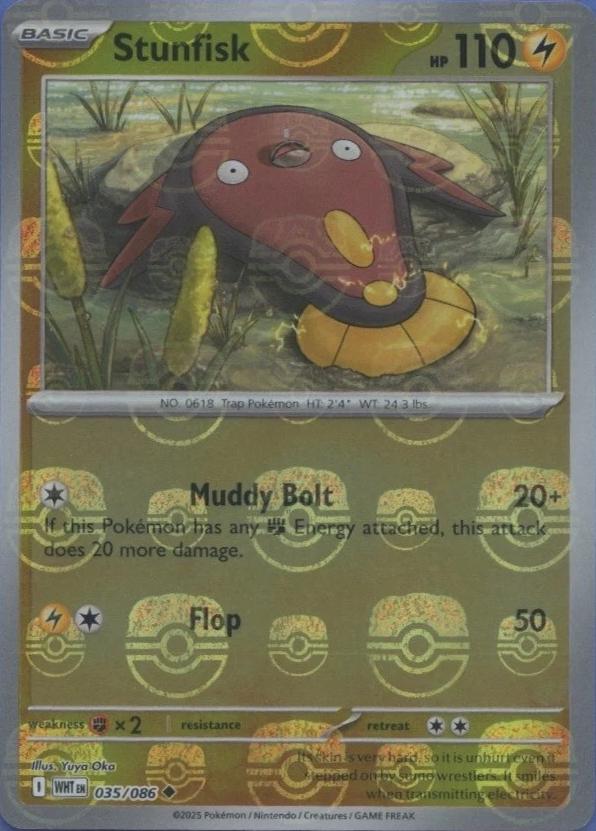 Stunfisk (Master Ball Pattern) 35 - SV White Flare Holofoil