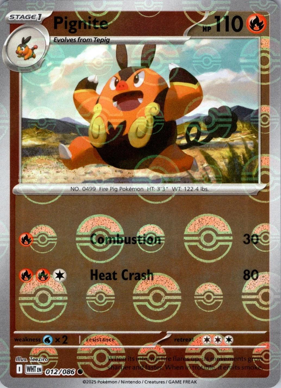 Pignite (Poke Ball Pattern) 12 - SV White Flare Holofoil