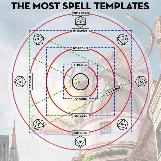 Extra Large 30" Acrylic Spell AOE Damage Template
