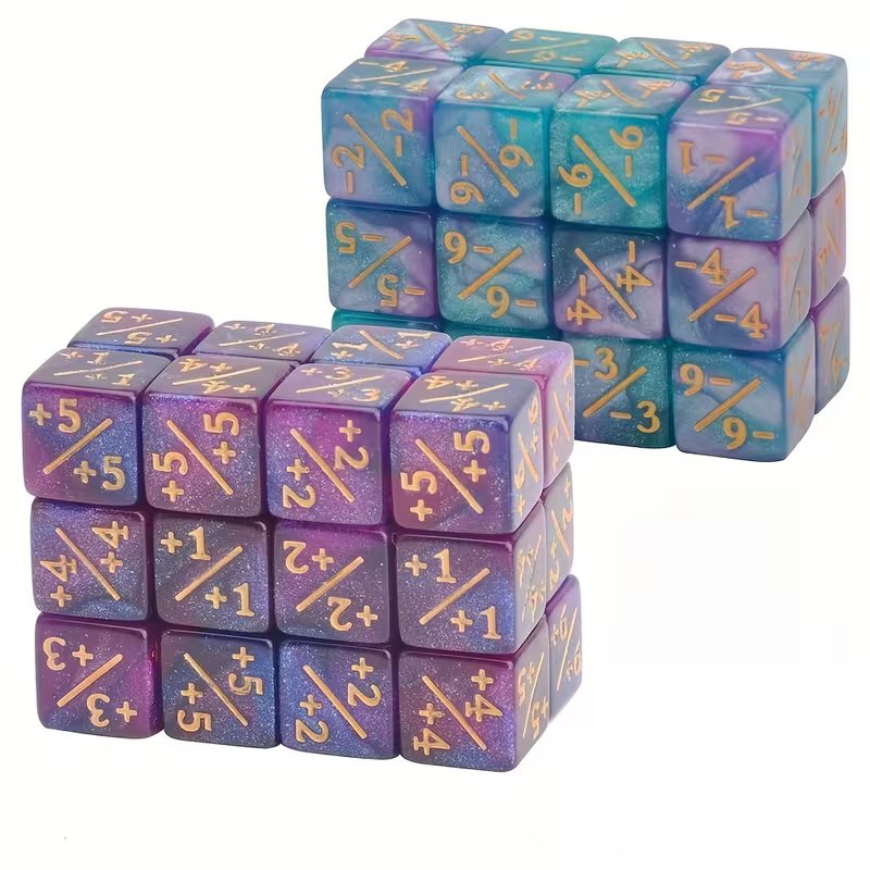 D6 Countdown Dice Pack of 6 - Negative