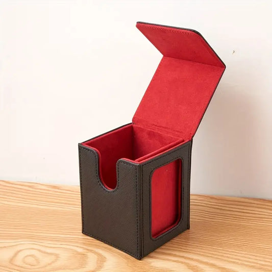 Premium PU Multi-Color Stackable Card Storage Box with Display Window for 120 Cards