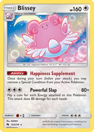 Blissey 153  - Holofoil SM  Lost Thunder - Holo Rare