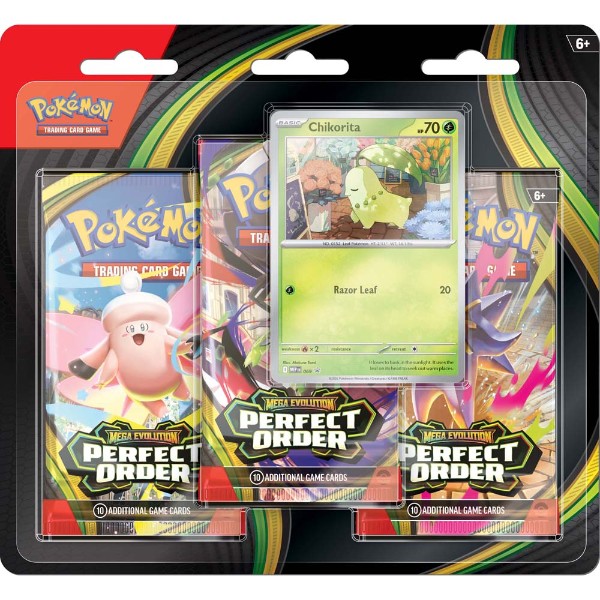 Pokemon TCG Mega Evolutions 3 Perfect Order Three Booster Blister