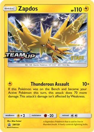Zapdos - SM159 (Prerelease) [Staff]  - Holofoil SM Promos - Promo