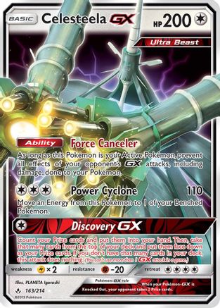 Celesteela GX 163  - Holofoil SM  Unbroken Bonds - Ultra Rare