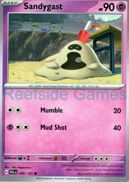 SANDYGAST 095/193 Common Paldea Evolved Pokemon Near Mint