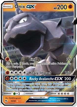 Onix GX 036  - Holofoil Hidden Fates - Ultra Rare