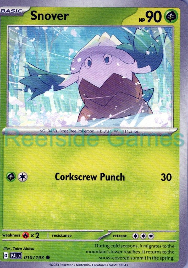 SNOVER 010/193 Common Paldea Evolved Pokemon Near Mint