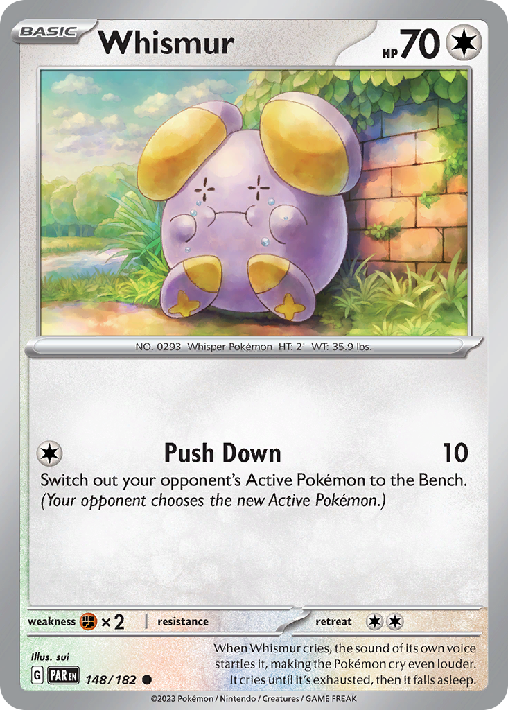WHISMUR 148/182 Common Paradox Rift Pokemon Near Mint