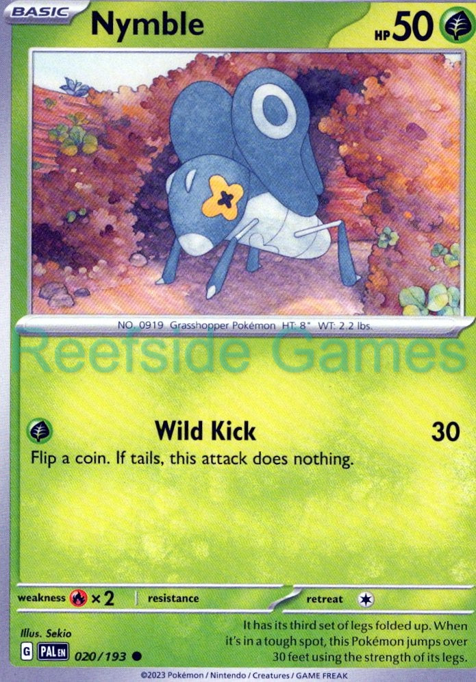 NYMBLE 020/193 Common Paldea Evolved Pokemon Near Mint
