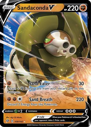 Sandaconda V 108  - Holofoil SWSH02 Rebel Clash - Ultra Rare