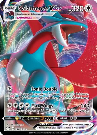 Salamence VMAX 144  - Holofoil SWSH03 Darkness Ablaze - Ultra Rare