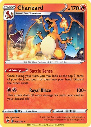 Charizard 025  - Reverse Holofoil SWSH04 Vivid Voltage - Rare
